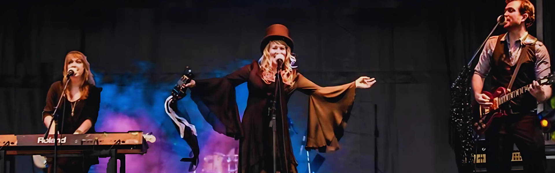 Image of a band performing onstage